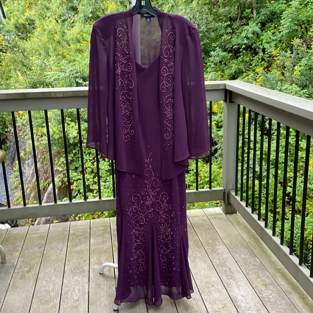 R&M Richards Embellished 2 Piece Jacket & Dress